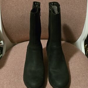 UGG Women's Black Heeled Boots Waterproof